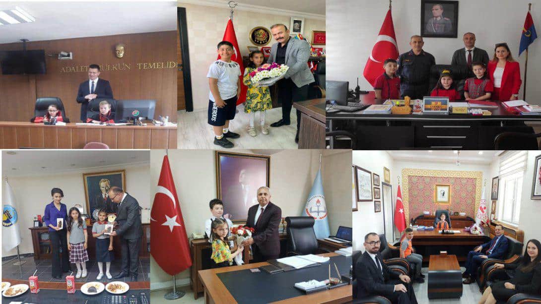 23 Nisan Ulusal Egemenlik ve Çocuk Bayramı kutlamaları çerçevesinde Kurum ziyaretleri yapıldı