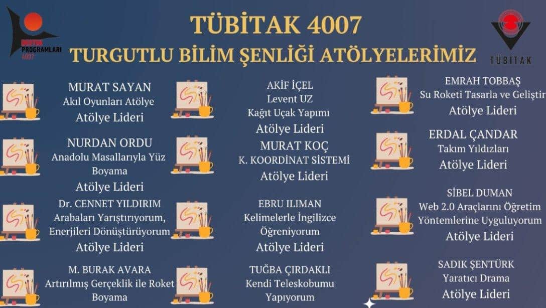 Turgutlu'da ilk defa yapılacak olan bilim şenliği; Anaokulu, İlkokul, Ortaokul, Lise kademeleri öğrencilerini ve öğretmenleri kapsamaktadır. İçerisinde bir çok gösteri, gözlem ve atölye çalışmaları yer almaktadır.